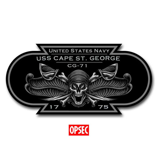 USS Cape St George CG-71 US Navy Chief 5 Inch Military Decal - Prints54.com