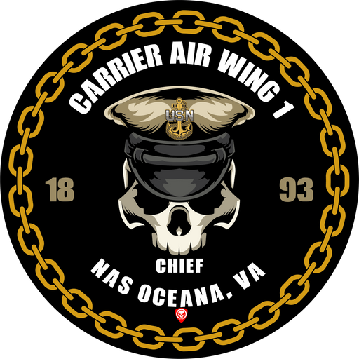Carrier Air Wing 1 CVW-1 NAS Oceana VA US Navy Chief 5 Inch Military Decal - Prints54.com