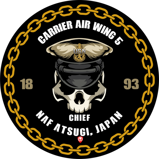 Carrier Air Wing 5 CVW-5 NAF Atsugi Japan US Navy Chief 5 Inch Military Decal - Prints54.com