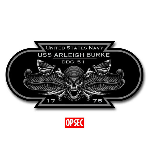 USS Arleigh Burke DDG-51 US Navy Chief 5 Inch Military Decal - Prints54.com