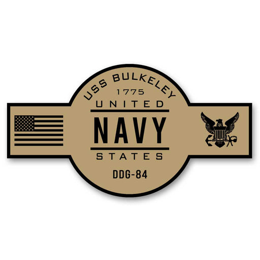 USS Bulkeley DDG-84 US Navy Chief Khaki Goatlocker 5 Inch Decal - Prints54.com
