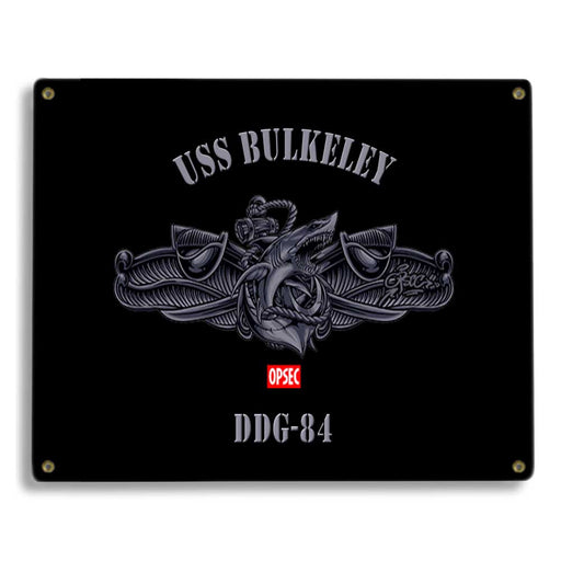 USS Bulkeley DDG-84 US Navy Surface Warfare Device Shark Military Metal Sign - Prints54.com