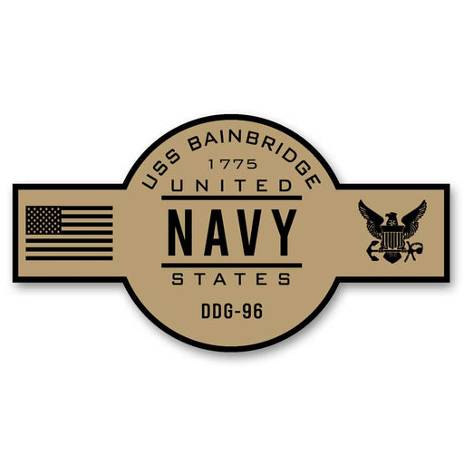 USS Bainbridge DDG-96 US Navy Chief Khaki Goatlocker 5 Inch Decal - Prints54.com