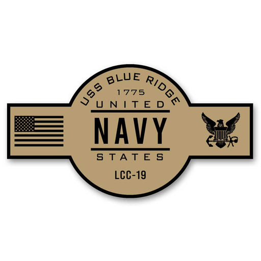 USS Blue Ridge LCC-19 CFA Yokosuka Japan US Navy Chief Khaki Goatlocker 5 Inch Decal - Prints54.com