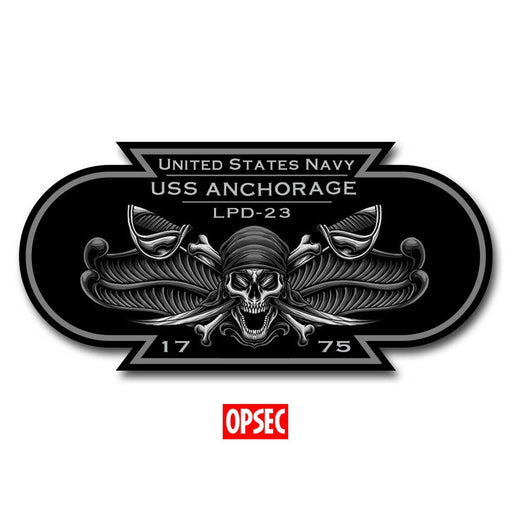 USS Anchorage LPD-23 US Navy Chief 5 Inch Military Decal - Prints54.com