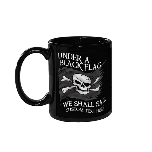 US Navy Under A Black Flag Pirate Custom Military Coffee Mug