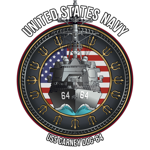 USS Carney DDG-64 US Navy Arleigh Burke Class Destroyer Military Decal - Prints54.com