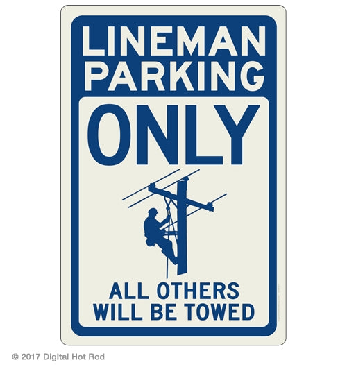 Lineman Parking (Blue) Art Rendering - Prints54.com