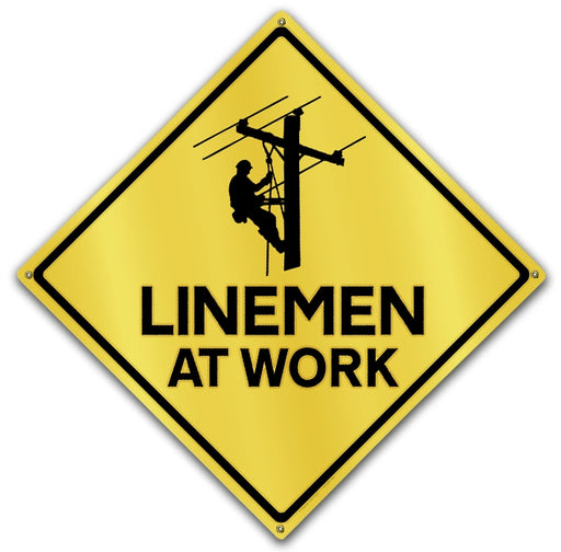 Caution-Linemen at Work Art Rendering - Prints54.com