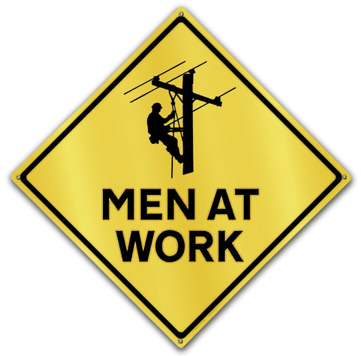 Caution-Men at Work Art Rendering - Prints54.com