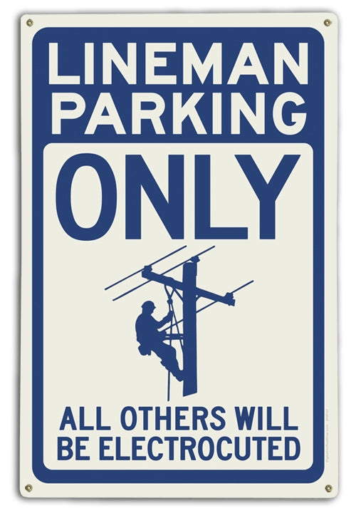 Lineman Parking Electrocuted (Blue) Art Rendering - Prints54.com