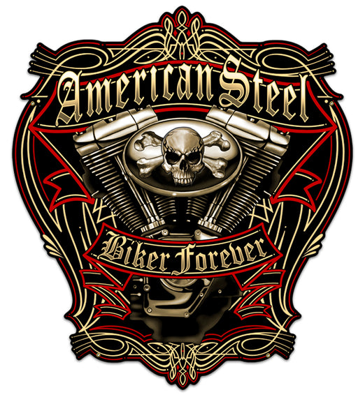 American Steel Biker Forever Art Rendering - Prints54.com