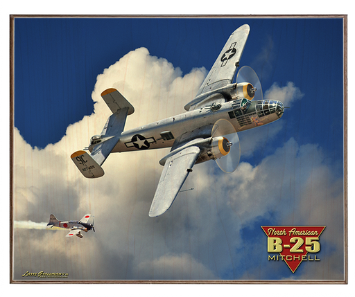 B-25 Mitchell Bomber Art Rendering - Prints54.com
