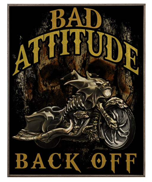 Bad Attitude Evil Bones Motorcycle Art Rendering - Prints54.com