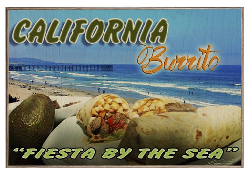 California Burrito Retro Foodie Mexican Food Art Rendering - Prints54.com