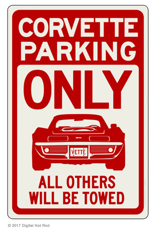 Corvette Parking (Red) - Prints54.com
