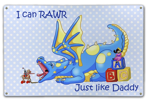 I can RAWR Just like Daddy Art Rendering - Prints54.com