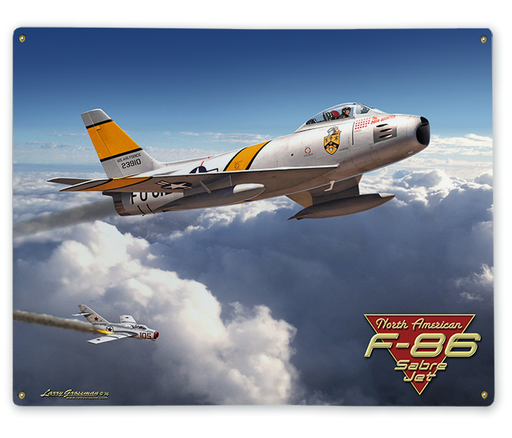 F-86 Saber Jet Art Rendering - Prints54.com