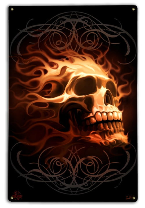 Fire Skull Art Rendering - Prints54.com