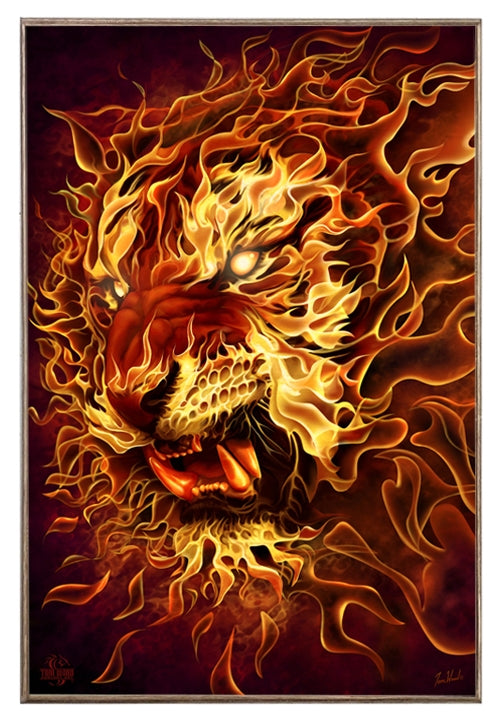 Fire Tiger Art Rendering - Prints54.com