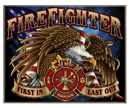 Firefighter Eagle Art Rendering - Prints54.com