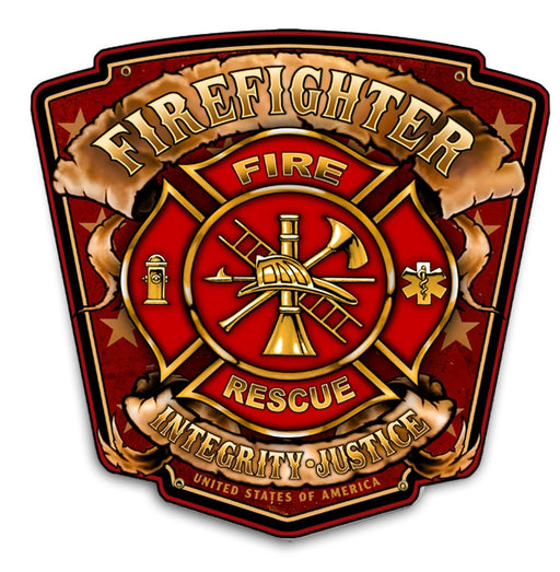 Firefighter Shield Art Rendering - Prints54.com