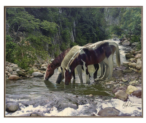 Horses Drinking Art Rendering - Prints54.com