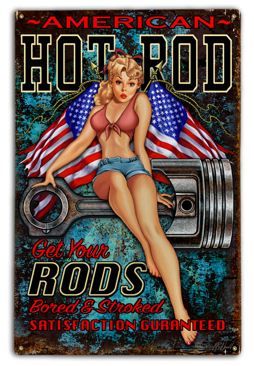 Hot Rod Girl Art Rendering - Prints54.com