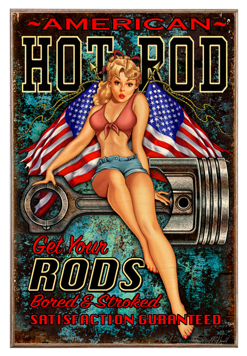 Hot Rod Girl Art Rendering - Prints54.com