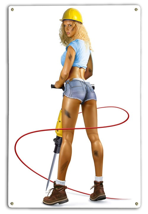Jackhammer Girl Art Rendering - Prints54.com