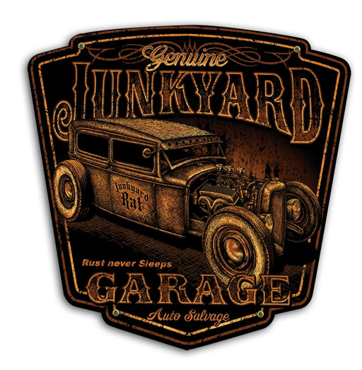 Genuine Junkyard Garage Shield - Prints54.com