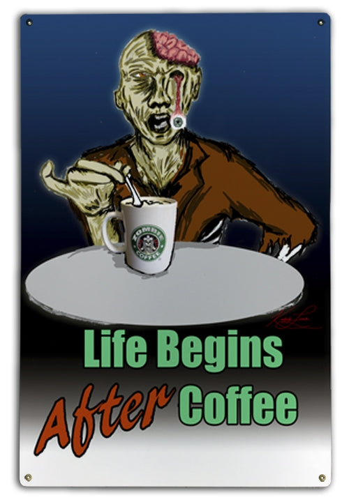 Life Begins After Coffee Art Rendering - Prints54.com