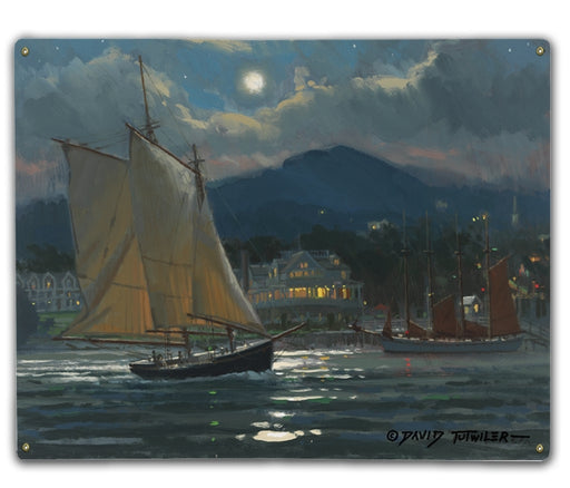 Moonlight Sail, Bar Harbor Art Rendering - Prints54.com