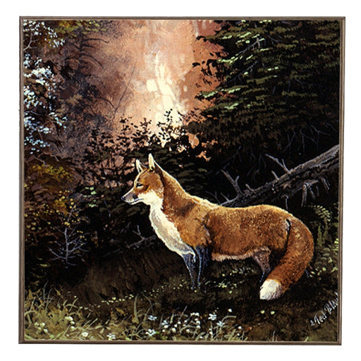 Red Oval Fox Wilderness Nature Art Rendering - Prints54.com
