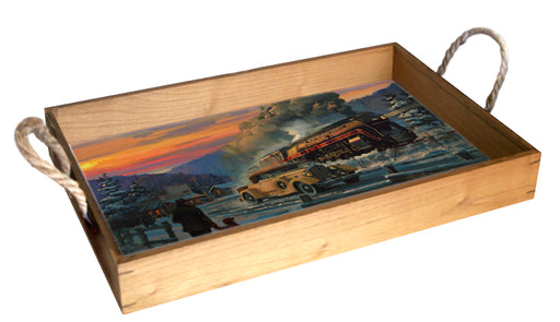 Keeping Pace 12X18 Wood Serving Tray Art Rendering - Prints54.com